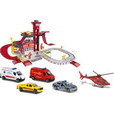 Majorette Creatix Rescue Station+5 Araçlı Oyun Set 212050019