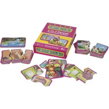 Apiko Shop Flahs Cards Hayvanlar( 2 ve 3 Parçalı Hayvan Tamamlama Kartları)