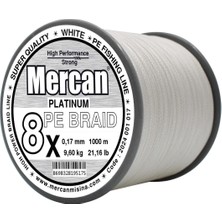 Mercan Pe Örgü Platinum 8x Ip  1000 M Beyaz  Misina