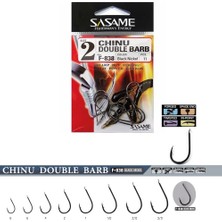 Sasame F-838 Chinu Double Barb Black Nickel Iğne No:1/0