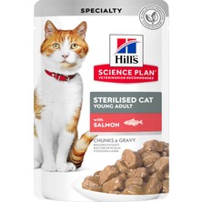 Hill's Hill's Science Plan Somonlu Kısırlaştırılmış Sterilised Yetişkin Yaş Kedi Maması 85GR x 12 Adet