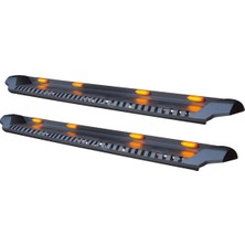 Omsa Line Toyota Hilux Pick-Up Dakar Yan Basamak Koruma Siyah V1 Işıklı 2015 ve Sonrası