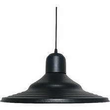 Riolight modern,rustik,vintage mutfak,oda,cafe,oteller için siyah 1xe27 metal sarkıt avize çap:38cm