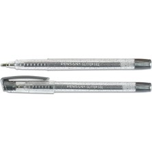 Pensan Jel Kalem Gümüş Jel Kalem Renk 1.0 mm Pensan Simli Gel Tükenmez Kalem Gümüş Renk