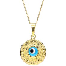 Prenses Pırlanta Kadın 14 Ayar Altın Nazar Göz Kolye