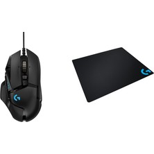 Logitech G G502 Hero High Performance Oyuncu Mouse+ Logitech Gaming Mouse Pad 40 x 30