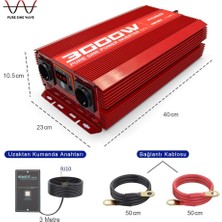 Kobb KBN3000 12V/220V 3000WATT Tam Sinüs Dönüştürücü Invertör