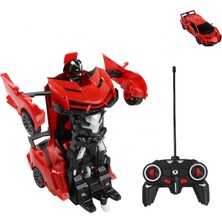 Mj Toys Oyuncak Uzaktan Kumandalı Transformers Tarzı Robota Dönüşen Oyuncak Araba Ferrari