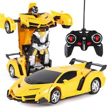 Mj Toys Oyuncak Uzaktan Kumandalı Transformers Tarzı Robota Dönüşen Oyuncak Araba Ferrari