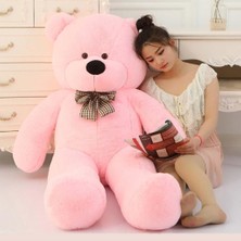 Ritoys 160 cm Papyonlu Büyük Ayıcık Efsane Peluş Ayı Pembe Renk