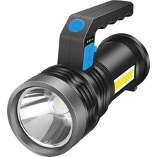 Strade Store Süper Parlak Torch Taşınabilir LED Spotlight USB Kamp Için Şarj Edilebilir (Yurt Dışından)