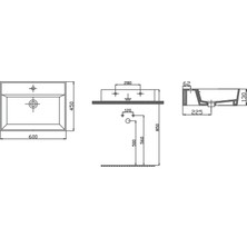 Alvit Archıtect 45 x 60 cm Tezgah Üstü Lavabo Parlak Siyah