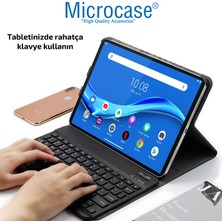 Microcase Lenovo Tab M10 Fhd Plus  10.3'' TB-X606 X606F Bluetooth Klavyeli Standlı Kılıf - Bkk1