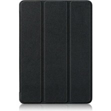 Microcase iPad Air 4.nesil 10.9 Inch 2020 Tablet Delüx Leather Serisi Standlı Kılıf - Siyah