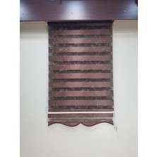 Elis Perde Çiçek Desen Nakış İşlemeli Zebra Stor Perde EP4430162