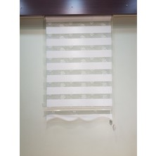 Elis Perde Brodeli Çiçekli Salon Zebra Stor Perde EP4430190