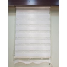 Elis Perde Brodeli Çiçekli Salon Zebra Stor Perde EP4430190