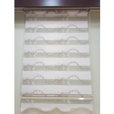 Elis Perde Brodeli Sarmaşık Salon Zebra Stor Perde EP4430195