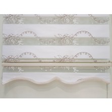 Elis Perde Brodeli Sarmaşık Salon Zebra Stor Perde EP4430195