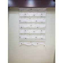 Elis Perde Çiçek Baskılı Desenli Pliseli Salon Zebra Stor Perde EP4445102
