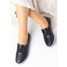 Aymood Kadın Günlük Ayakkabı Platform Tabanlı Siyah Rahat Kullanım İçin