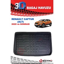 Bizymo Renault Captur 2020 Ve Sonrası Alt 3D Bagaj Havuzu