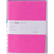 Munu Note A5 Çizgili Ivory Kağıt Esnek Kapak Defter Pembe