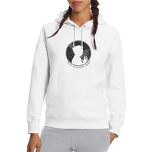 Qivi A Series Of Unfortunate Events Things Are Looking Worse Baskılı Beyaz Kadın Örme Kapşonlu Sweatshirt