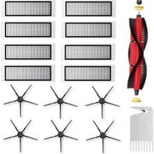 iBrush Roborock S5 Max Uyumlu Siyah Yan Fırçalı 16 Parça Set