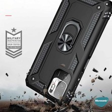 Microsonic Xiaomi Redmi Note 10 5g Kılıf Military Ring Holder Kırmızı