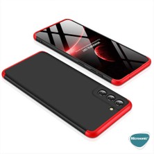 Microsonic Samsung Galaxy S21 Fe Kılıf Double Dip 360 Protective Mavi