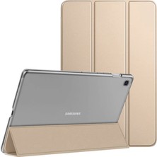 Microsonic Samsung Galaxy Tab A7 Lite T225 Kılıf Slim Translucent Back Smart Cover Gold