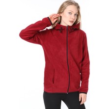 Ghassy Co. Ghassy Co Kadın Kapşonlu Fermuarlı Polar Sweatshirt