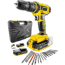 Stilmax STM1069  24 V Çift Akülü Şarjlı Vidalama Darbeli Matkap Çantalı Set