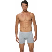 Gümüş Gri Renk Likralı Boxer