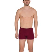 Berrak 2 Adet Bordo Renk Ince Kemerli Modal Boxer