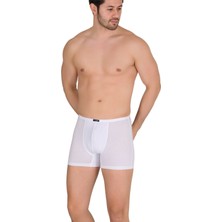 Berrak 2 Adet Beyaz Renk Ince Kemerli Modal Boxer