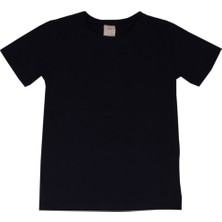 Mavimoure Uni Çocuk Bisiklet Yaka Kısa Kol Düz T-Shirt