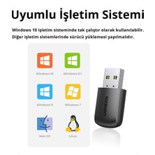 Ugreen AC650 2.4 ve 5ghz Dual Band USB Wifi Alıcı Ağ Adaptörü