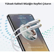 Ugreen 3.5mm Trs Kulaklık Çoklayıcı Y Kablo Beyaz