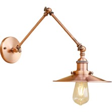 Dylight Retro Metal Dekoratif Bakır Akrobatik Mafsallı Rustik Duvar Aplik