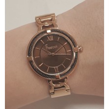 Freelook Kahverengi Deri Kayışlı Kadın Kol Saati