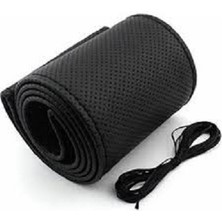 Ayz Oto Aksesuar Peugeot 508 Dikmeli Direksiyon Kılıfı Noktalı Siyah Deri