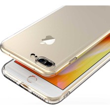 Fibaks Apple iPhone 8 Plus Kılıf Kamera Korumalı Yumuşak Şeffaf Ince Süper Silikon