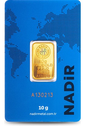 Nadir Gold 24 Ayar Külçe Gram Altın 10 Gr. - Aynı Gün Kargo