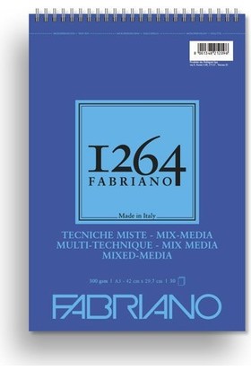 Fabriano 1264 Mix Media Çok Amaçlı Sanatsal Defter 300 gr A3 30 Yaprak