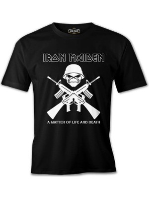 Lordd T-Shirt  Iron Maiden - A Matter Of Life And Death Siyah Erkek T-Shirt