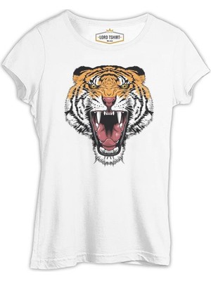 Lordd T-Shirt  Wild - Kaplan Beyaz Kadın T-Shirt