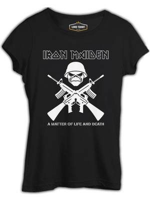 Lordd T-Shirt  Iron Maiden - A Matter Of Life And Death Siyah Kadın T-Shirt
