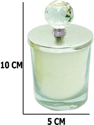 Eminönü Toptancı Cam Bardak Mum Kubbeli Sultan Mumu Akrilik Kristal Tepe - 6 Adet Gümüş
